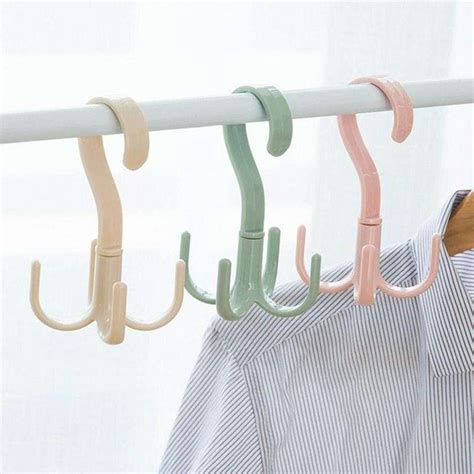 Jual Gantungan Hanger 4 Kait Serbaguna 360 Derajat Hanger Lemari