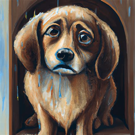 Dog Sad Painting · Creative Fabrica