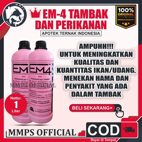 Jual EM4 Perikanan Dan Tambak 1Liter EM4 EM 4 1L Perikanan Pupuk