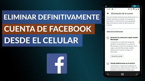 Cómo Eliminar Definitivamente una Cuenta de Facebook Desde el Celular