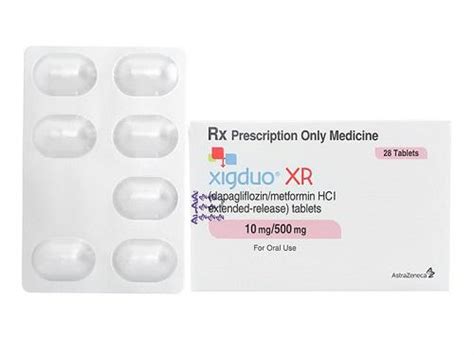 Xigduo Xr 10mg 500mg Dapagliflozin Metformin Astrazeneca H 28v