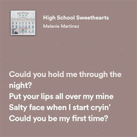 highschool sweethearts - melanie martinez | Lyrics aesthetic, Pretty ...