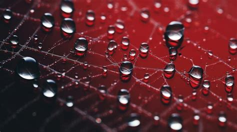 Premium Photo A Captivating Details Of A Spider Web Covered In Dew Drops