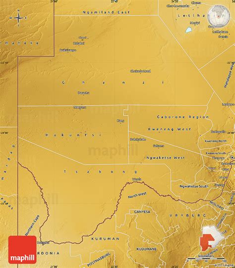 Physical Map of Western Region