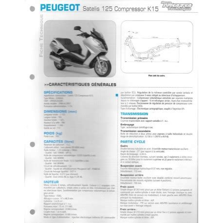 PEUGEOT Satelis 125 Compressor K5 Fiche RMT