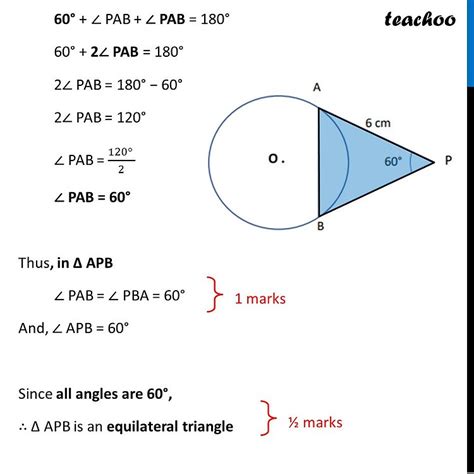 Class 10 PA And PB Are The Tangents Drawn To A Circle With Centre O