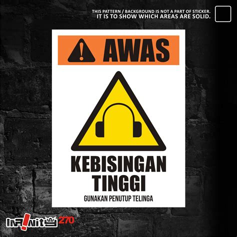 Jual Sticker Safety Sign K3 Awas Kebisingan Tinggi 30cm Wskim 092 Infinity270 Tokopedia