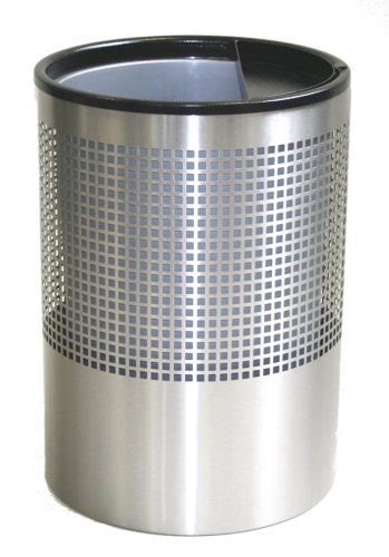 Stainless Steel Waste Paper Bin Perforated For Sale From Perkal Promo