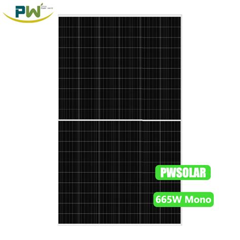 Chinese PV Manufacturer 665W 132 Cells Mono Photovoltaic Panel Module