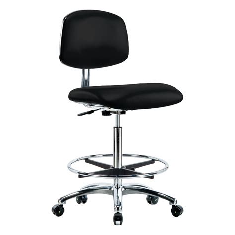 Vinyl Armless ESD Cleanroom Task Chair 359F76 BR ECR VHBCH CR CF EC