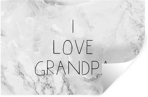 Muurstickers Sticker Folie Spreuken I Love Grandpa Opa Quotes