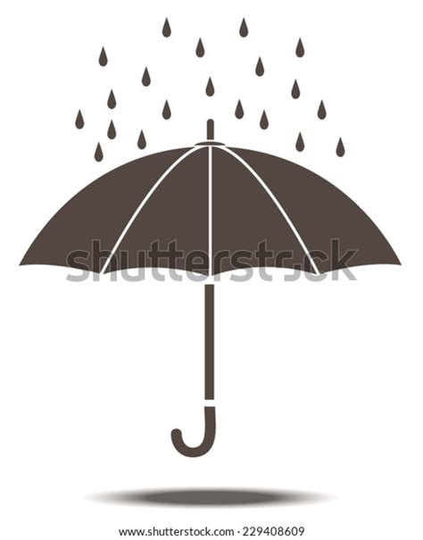 Umbrella Protect Rain Vector Stock Vector Royalty Free 229408609