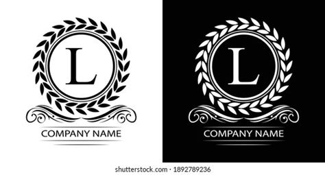 Letter T Laurel Wreath Template Logo Stock Vector Royalty Free