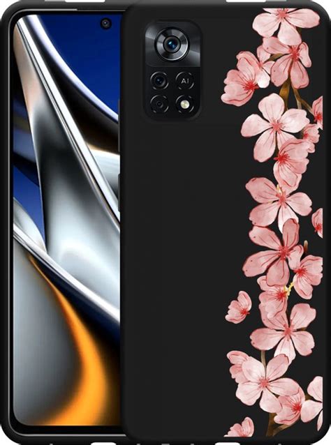 Hoesje Geschikt Vooor Xiaomi Poco X Pro Zwart Flower Branch Bol