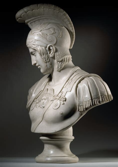 ITALIAN 19TH CENTURY AFTER THE ANTIQUE BUST OF ARES European Art