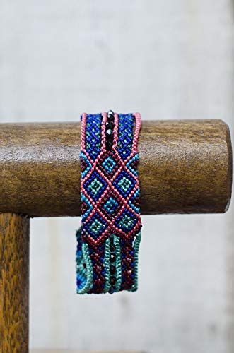 Fair Trade Handwoven Macrame Silk Thread Bracelet With Beads Thread