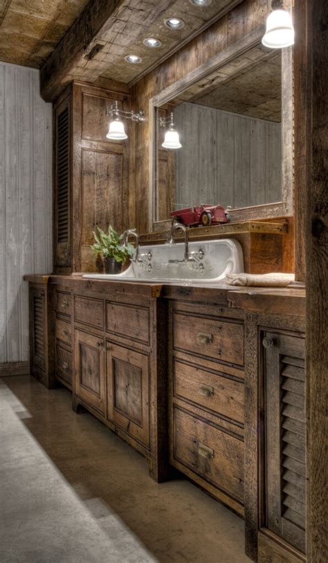 35 Best Rustic Bathroom Vanity Ideas And Designs For 2024