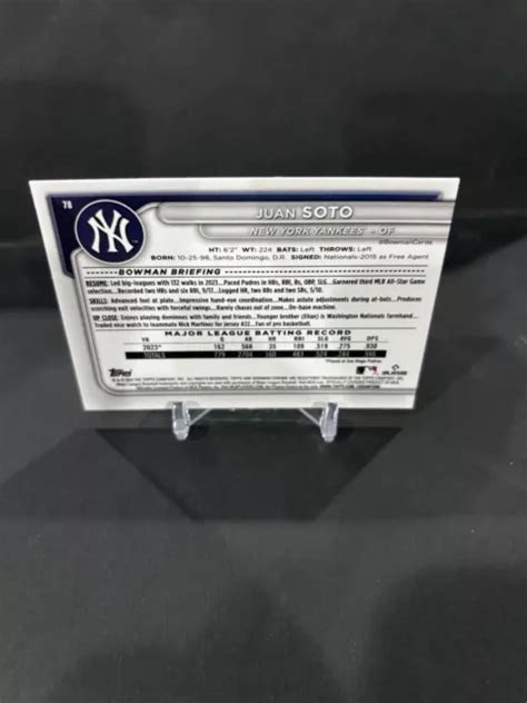 JUAN SOTO 2024 Bowman Mega Box Rifrattore Mojo 78 New York Yankees EUR