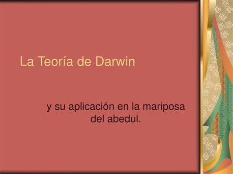 Ppt La Teoría De Darwin Powerpoint Presentation Free Download Id1470033