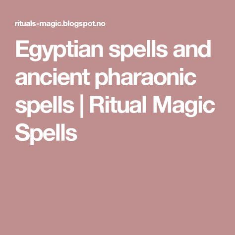 99 Heka (Ancient Egyptian Magick Spells and Sorcery) ideas | magick ...