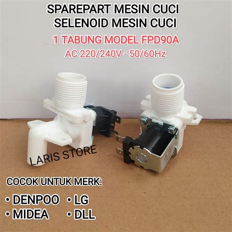 Selenoid Mesin Cuci 1 Tabung Denpoo Water Inlet Valve Fpd9a Selenoid