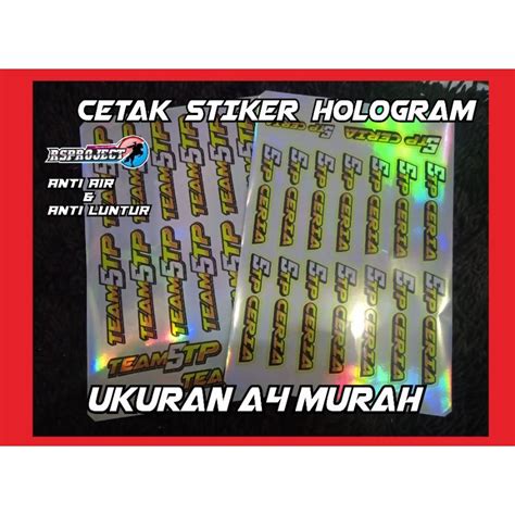 Jual Cetak Stiker A4 Hologram Kemasanmotorstiker Motorstiker Produk