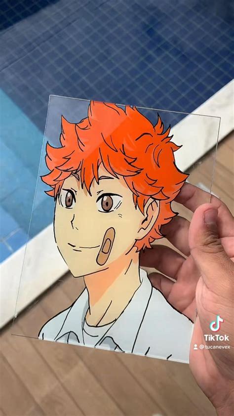 Anime Glass Painting Shoyo Hinata Haikyu Artes Pinturas