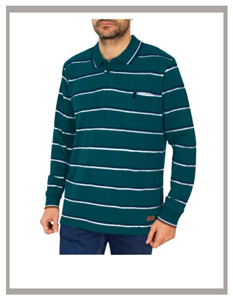 Polo Hombre Forestal Tallas Grandes Con Rayas Mod 720535