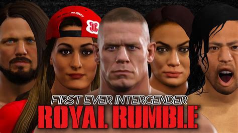 Wwe 2k17 First Ever Intergender Royal Rumble Match Youtube