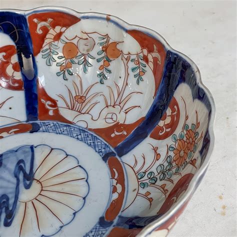 19th Century Imari Hand Painted Serving Bowl