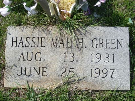 Hassie Mae Hill Green 1931 1997 Find A Grave Memorial