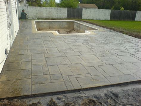 Stamped Concrete Pool Surround Abraham Concrete