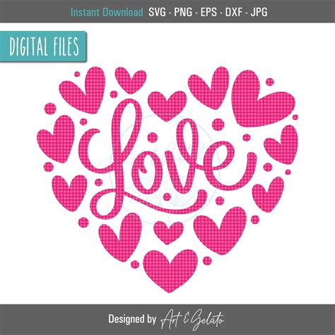 Love Heart Svg Happy Valentines Day Svg Valentines Day Svg