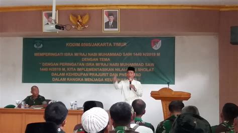 Kodim 0505 Jakarta Timur Gelar Isra Mi Raj Nabi Muhammad Saw