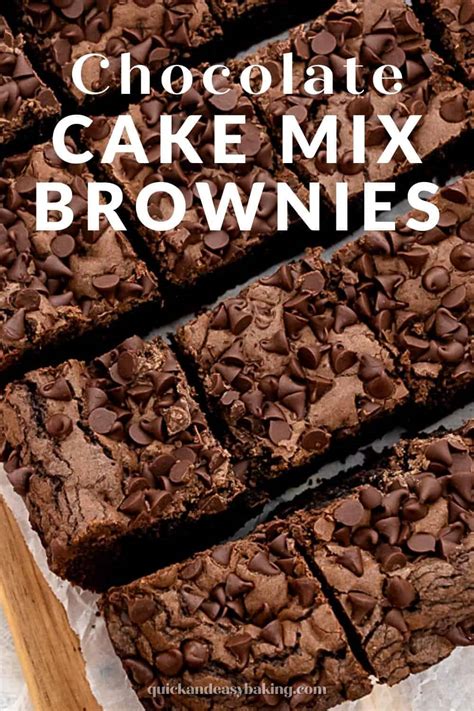 Easy Chocolate Cake Mix Brownies (Make brownies from a Cake Mix ...