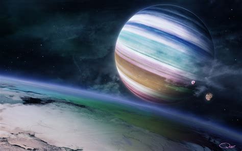 Wallpaper Colorful Gas Giant Planet 2560x1600 Hd Picture Image