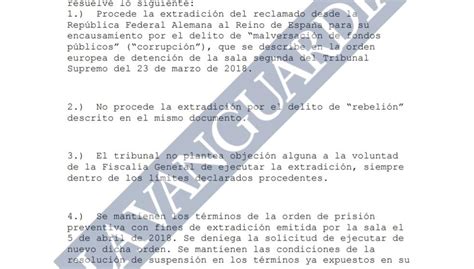 La Sentencia Del Tribunal Alem N Sostiene Que El Orden Constitucional