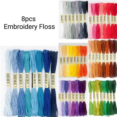 Pcs Embroidery Thread Floss Mixed Colour Set Handmade Diy Cross