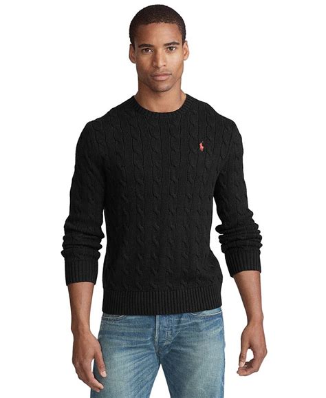 Polo Ralph Lauren Mens Cable Knit Cotton Sweater Macys