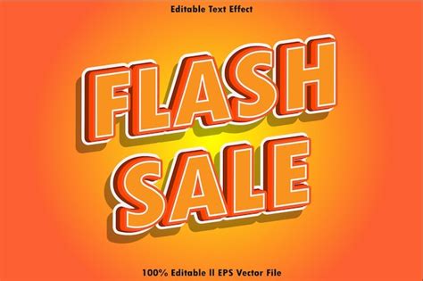 Premium Vector Flash Sale Editable Text Effect