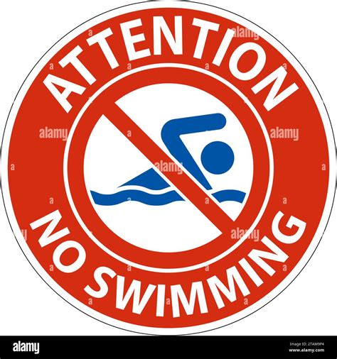 Attention No Swimming Sign Stock Vector Image And Art Alamy