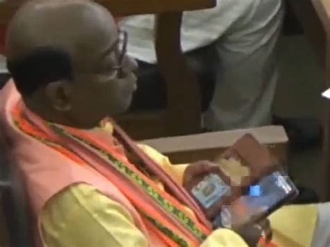 Tripura Bjp Mla Caught Watching Obscene Video In Assembly North East