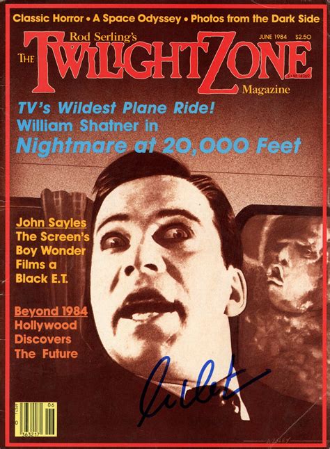 William Shatner Autographed June 1984 Twighlight Zone Magazine Beckett