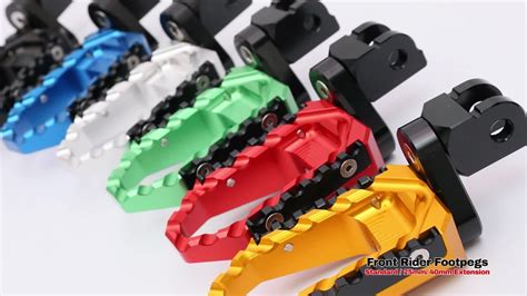 Red Mm Extended Front Foot Pegs Trc For Kawasaki Er F Ninja R