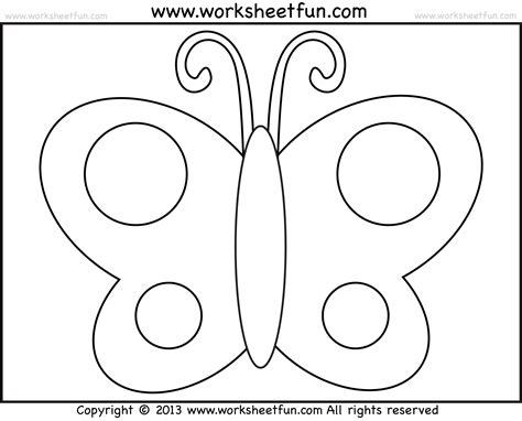 Butterfly Tracing And Coloring 4 Preschool Worksheets FREE