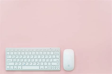 Download Cute Pastel Aesthetic Keyboard And Mouse Wallpaper