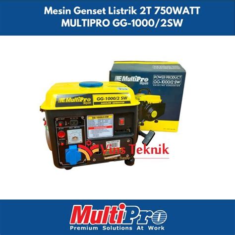 Jual Mesin Genset Listrik 850watt GG 1000 Multipro GG1000 2SW Di Lapak