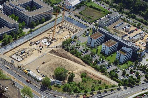 Bonn aus der Vogelperspektive Baustelle zum Neubau eines Büro und