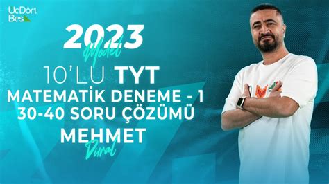 2023 MODEL 345 YAYINCILIK 10 LU TYT MATEMATİK DENEMESİ 1 30 40