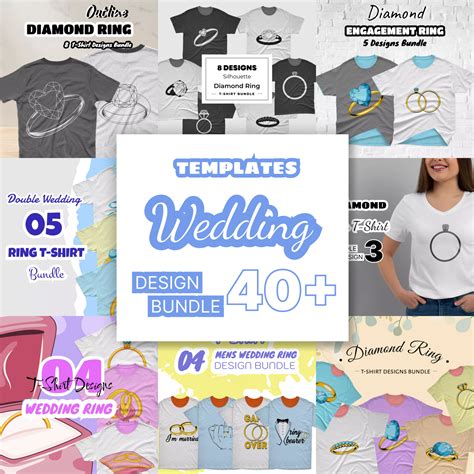 Silhouette Diamond Ring Svg T Shirt Designs Bundle Masterbundles